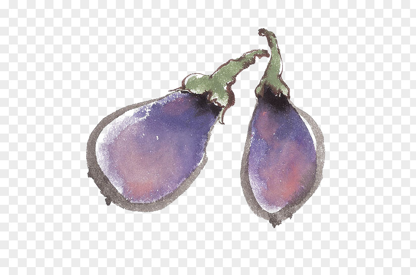 Hand-painted Eggplant Vegetable PNG
