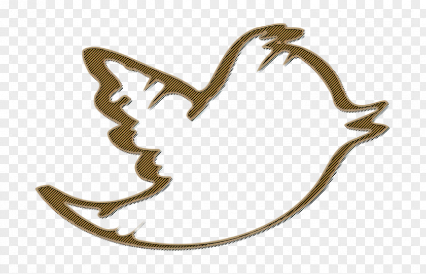 Twitter Sketched Logo Outline Icon Social PNG