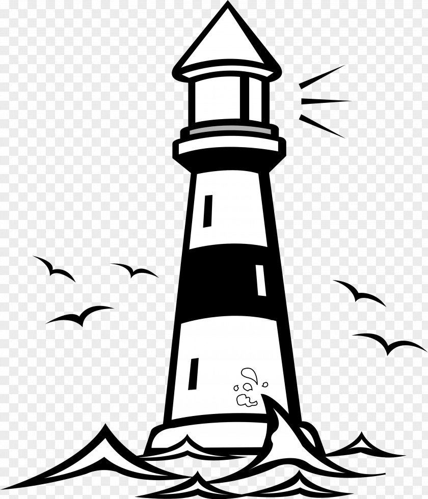 Lighthouse Building Cliparts Free Content Black And White Clip Art PNG