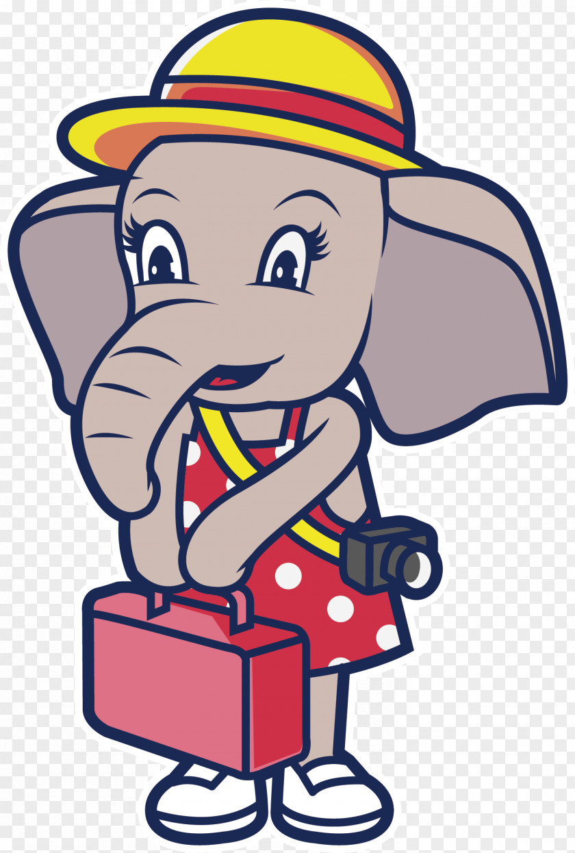 Lovely Elephant Vector Hat Clip Art PNG