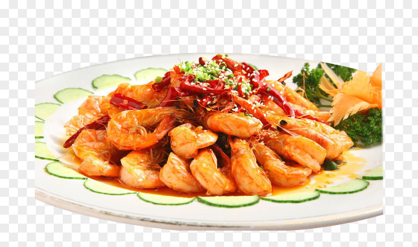 Spicy Deep-water Shrimp Caridea Twice Cooked Pork Fried Prawn Sweet And Sour PNG