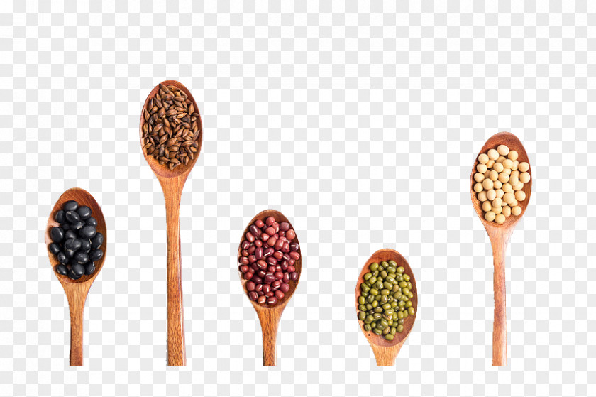 Spoon Of Coarse Grains Congee Cereal Soybean Five PNG