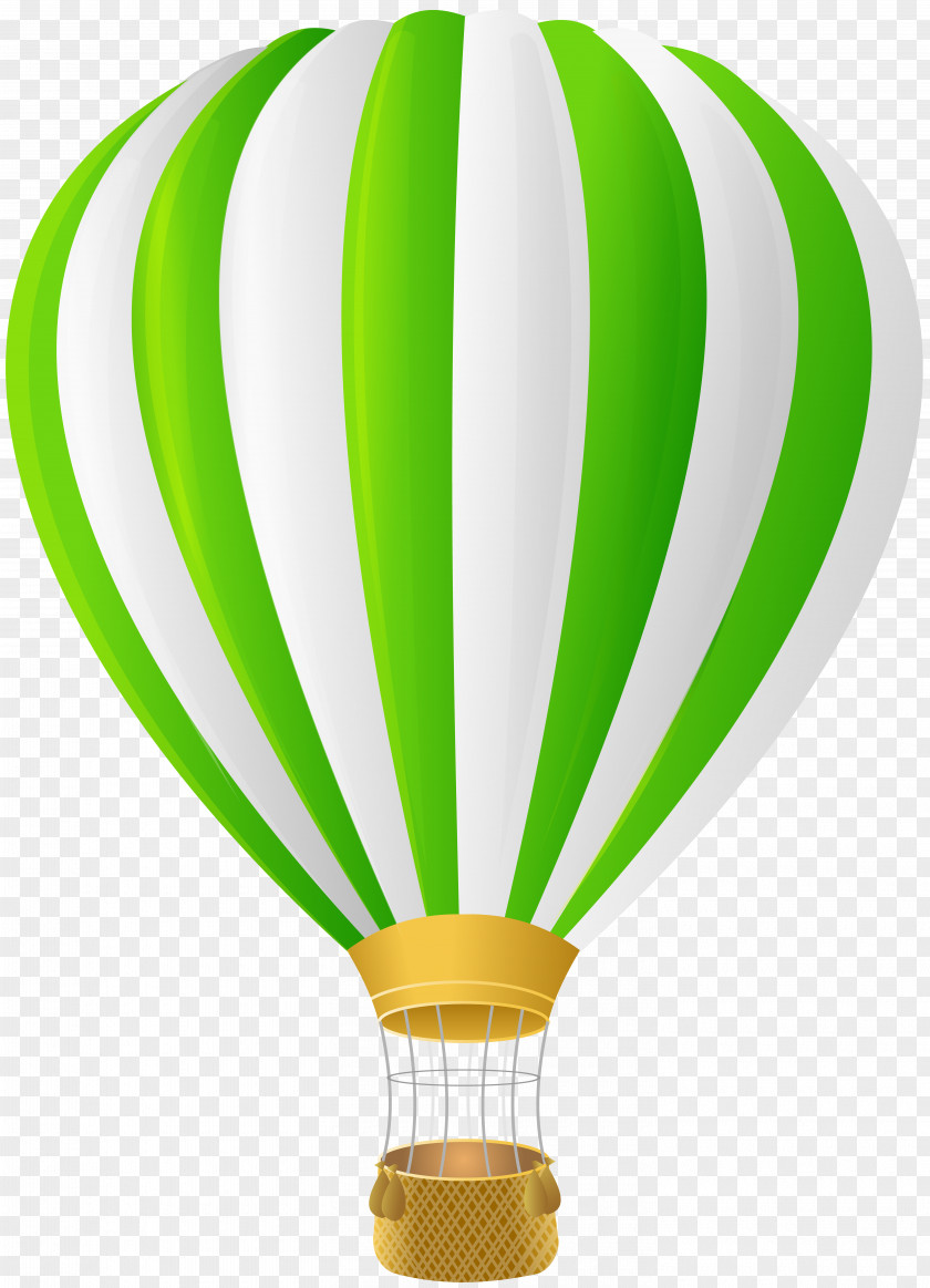 Green Hot Air Balloon Transparent Clip Art PNG