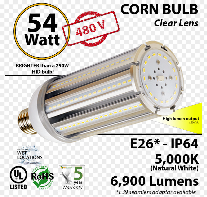 Luminous Efficiency Incandescent Light Bulb LED Lamp Halogen Light-emitting Diode PNG