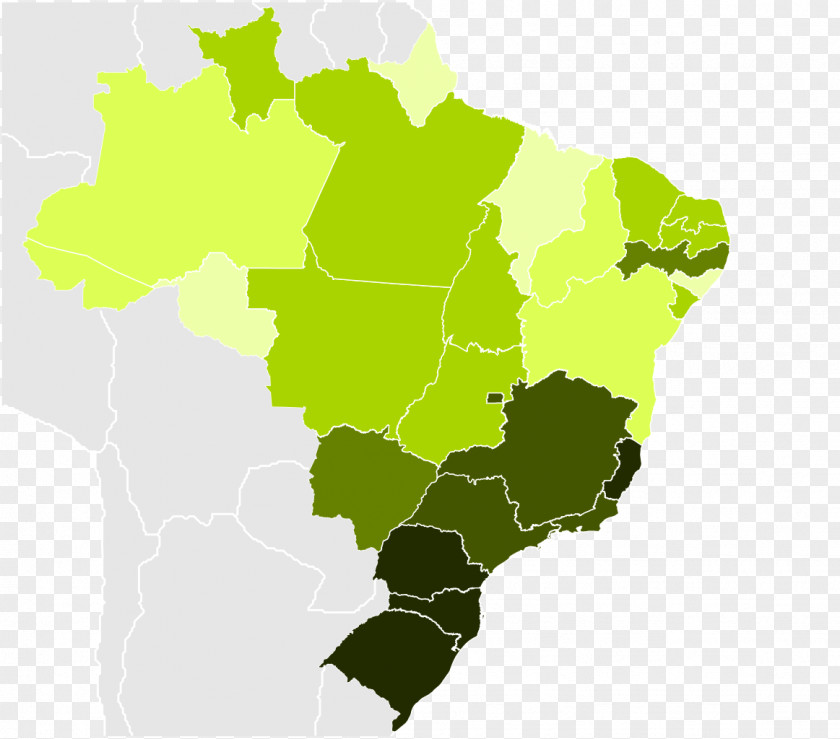 Map Regions Of Brazil Southeast Region, South White Brazilian PNG