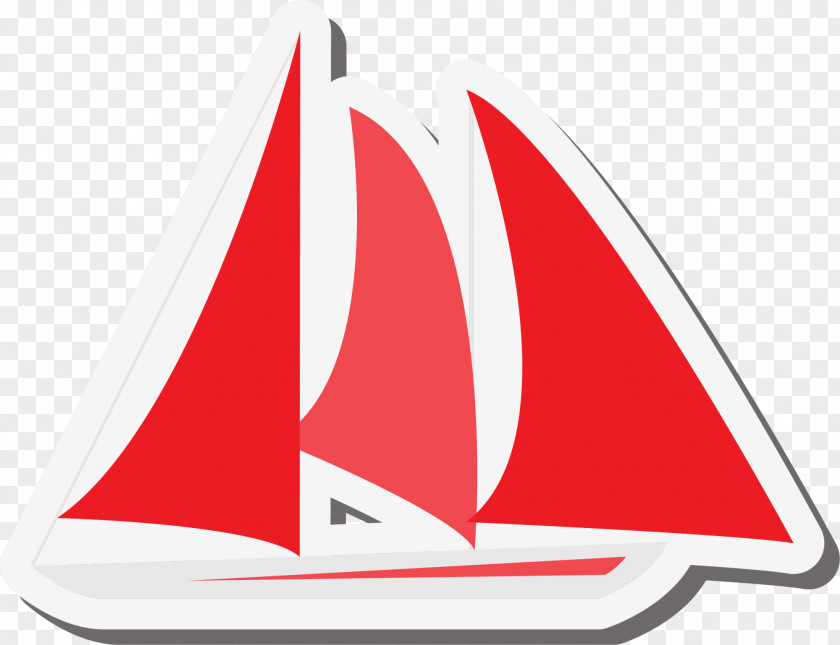 Red Brief Boat Sailing Ship PNG