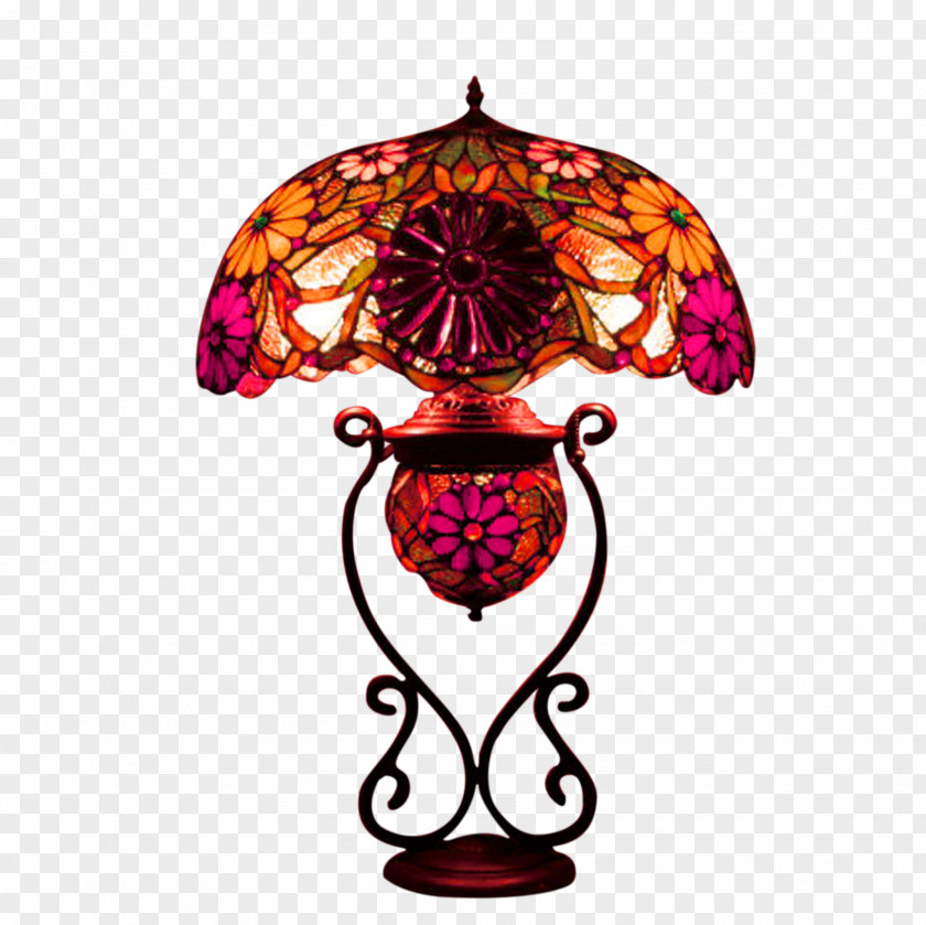 Red Simple Table Lamp Decoration Pattern Lampe De Bureau Designer PNG