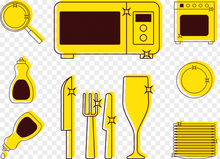 Vector Microwave Oven Knife PNG