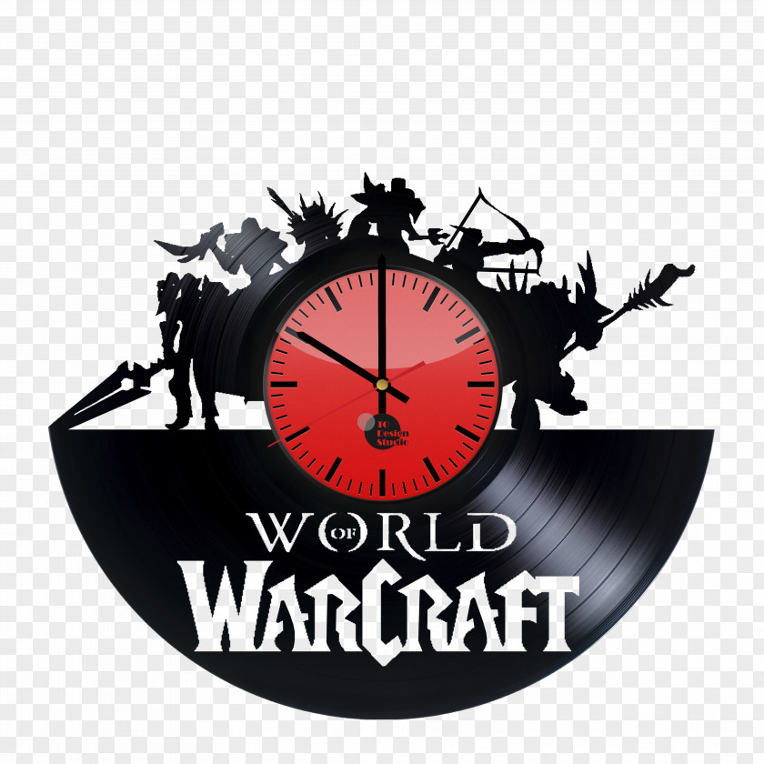 Large Vintage Wall Clock World Of Warcraft: Battle For Azeroth Vinyl Record Design Phonograph Warcraft Handmade Fun Gift Unique Ho... PNG