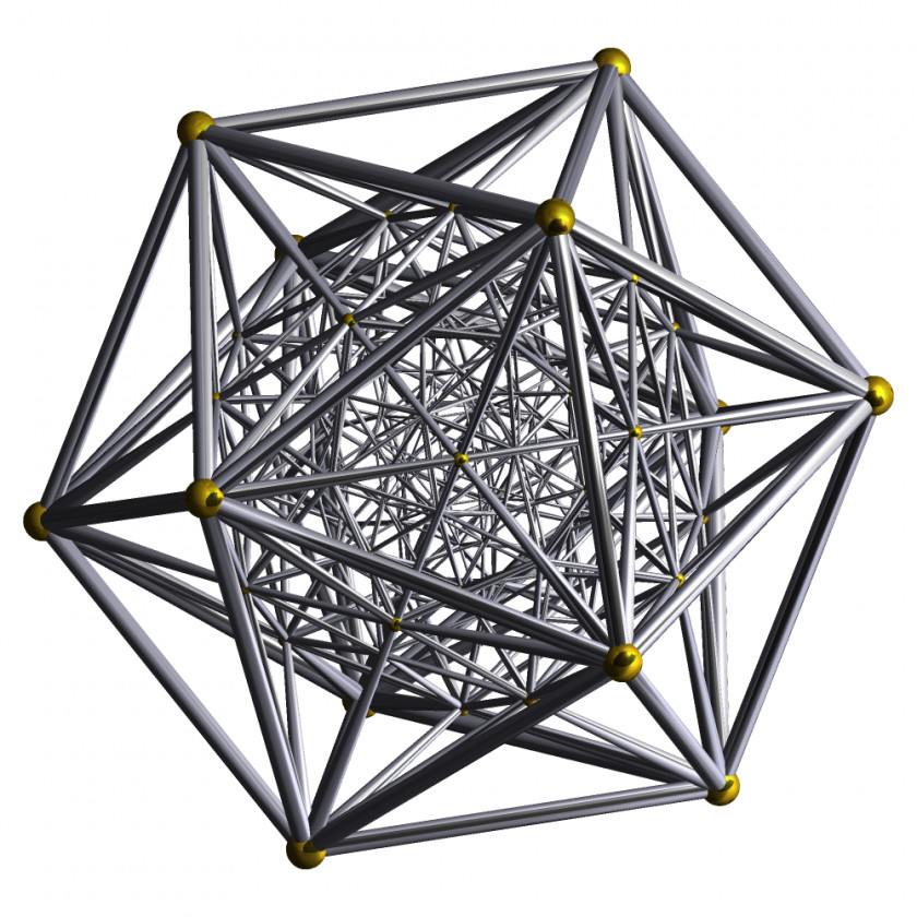 Three Dimensional Style 600-cell Platonic Solid Four-dimensional Space 120-cell Polytope PNG