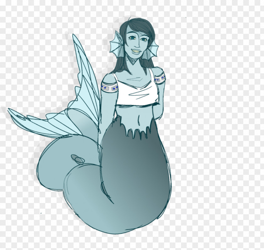 Pouring Mermaid Fairy Cartoon Legendary Creature PNG