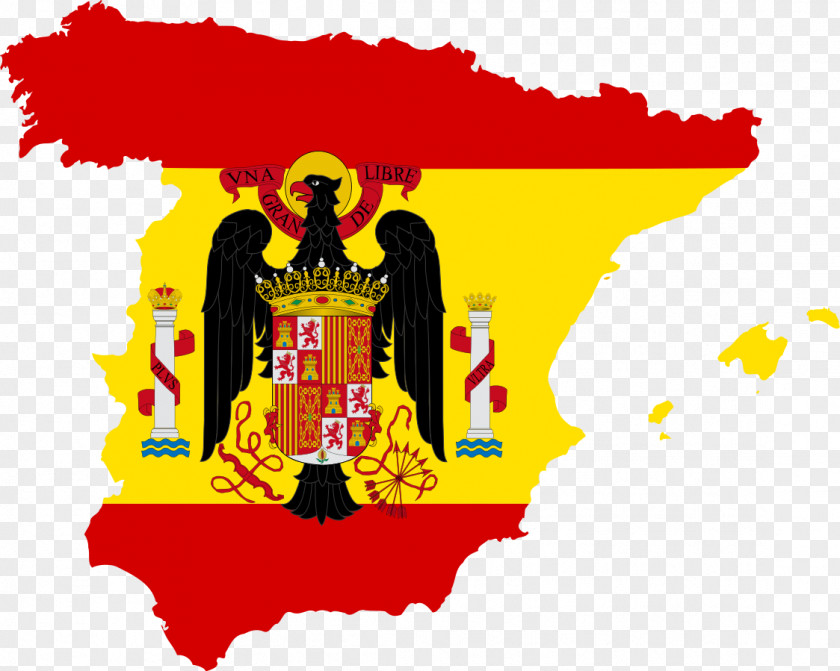 Spanish Flag Of Spain Francoist Map PNG
