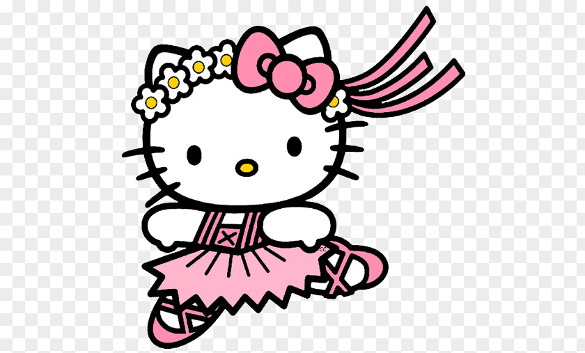 Cat Angel Cliparts Hello Kitty Coloring Book Ballet Dancer Shoe PNG