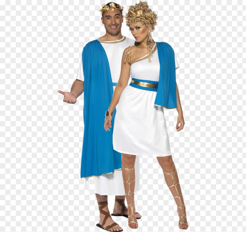 Long Sleeve Goddess Dress Women's Smiffys Roman Beauty Costume Toga Clothing PNG