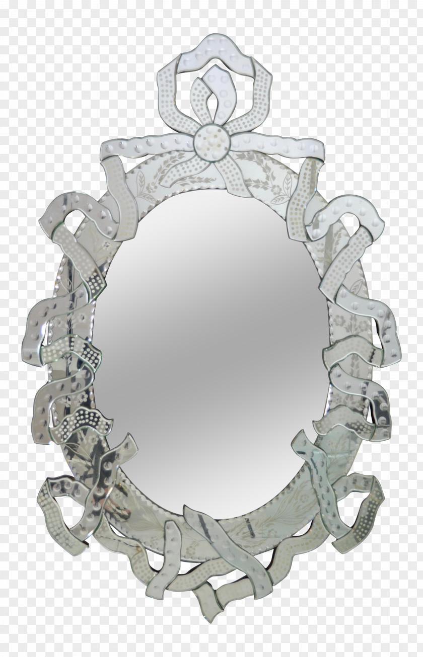 Mirror Murano Glass Silver PNG