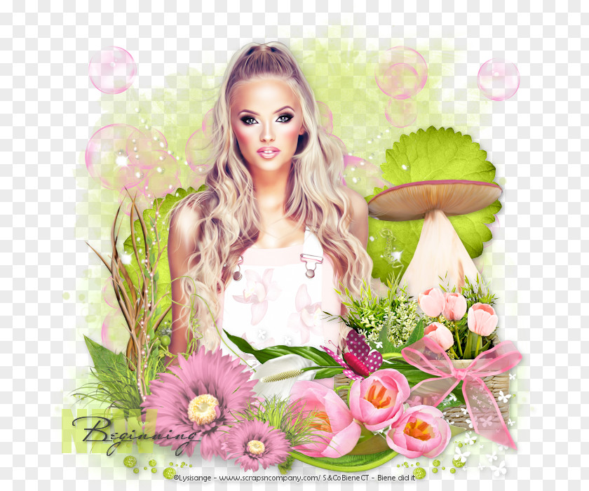 New Beginning Floral Design Flower Bouquet Long Hair Petal PNG