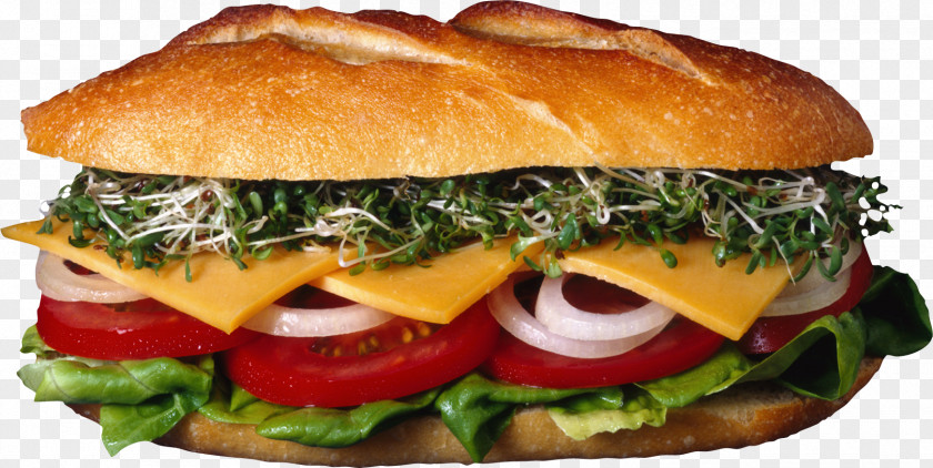 Burger And Sandwich Submarine Veggie Hamburger Fast Food Vegetarian Cuisine PNG