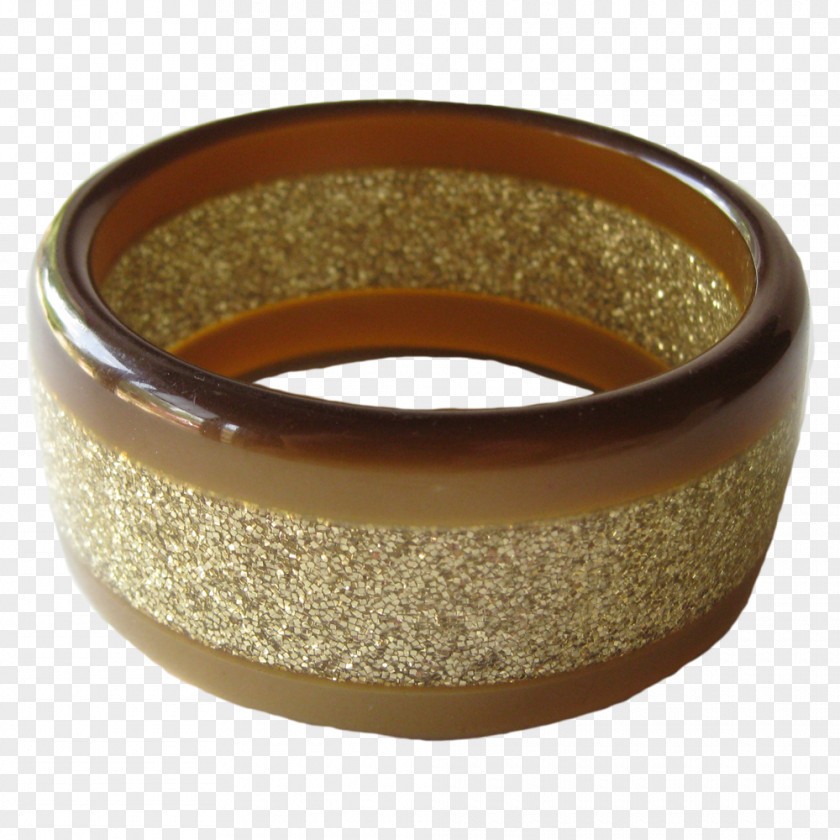 Gold Glitter Confetti Bangle PNG