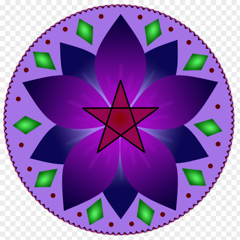 Money Magic Circle Mandala Purple PNG