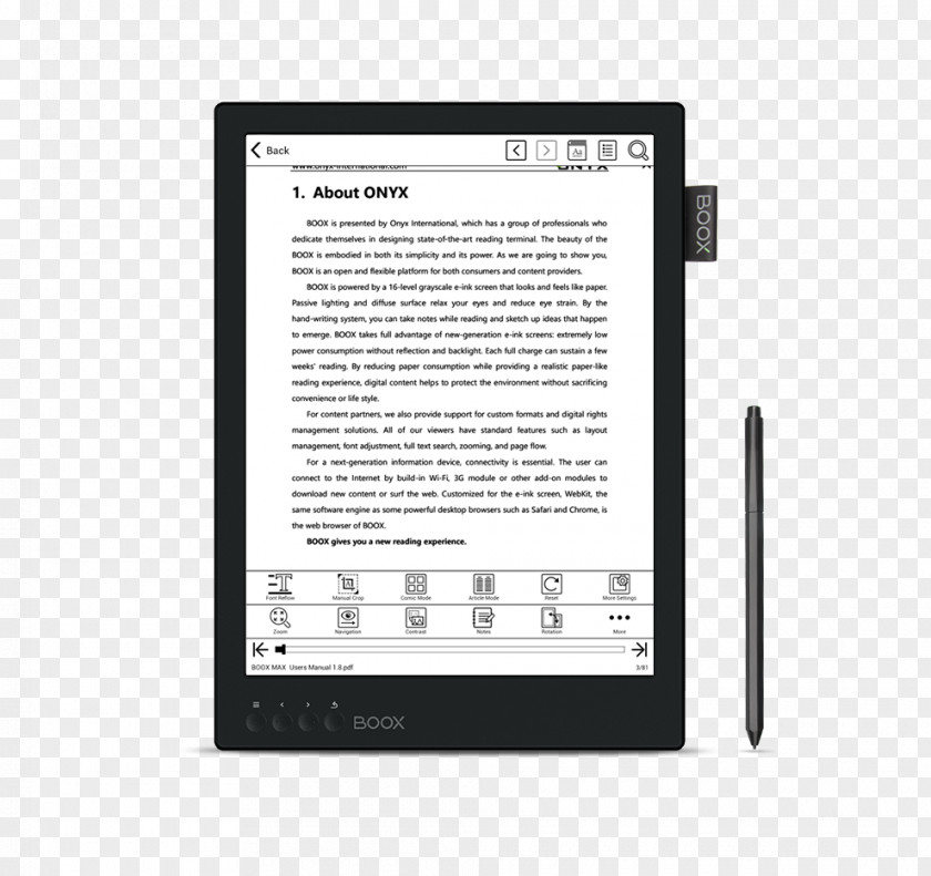 Android Boox E-Readers E Ink Sony Reader Display Device PNG