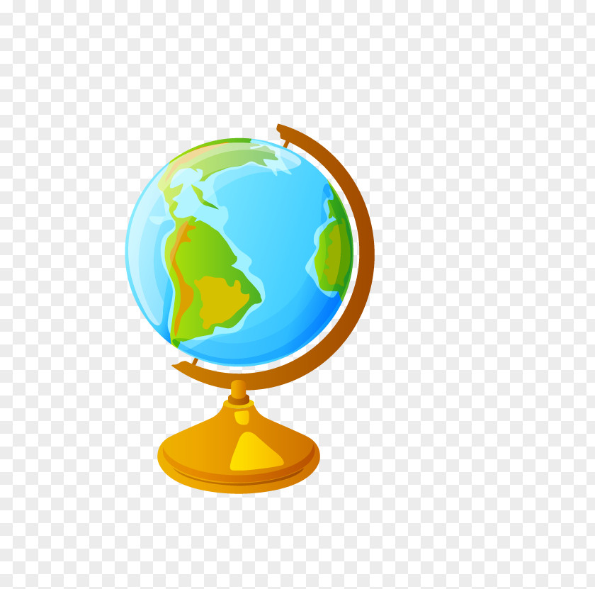 Cartoon Blue Globe Earth Animation PNG