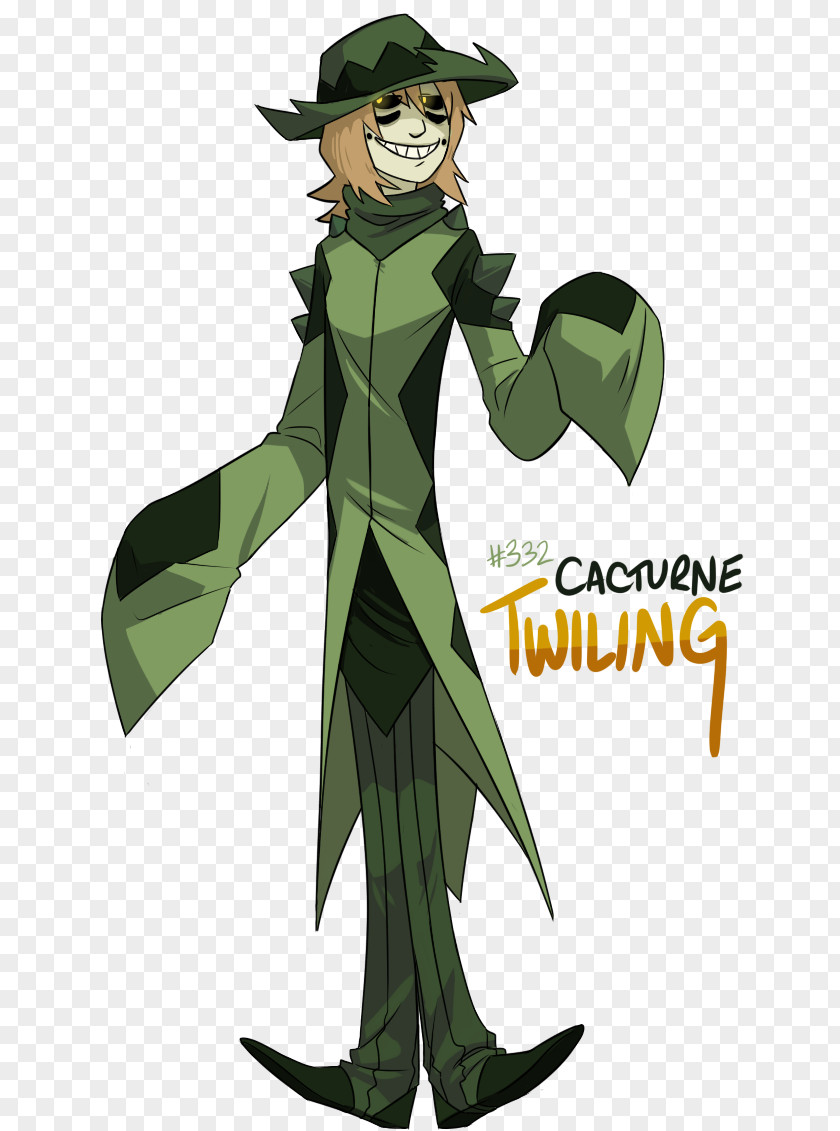 Cartoon Cactus Drawing Illustration Costume Design PNG