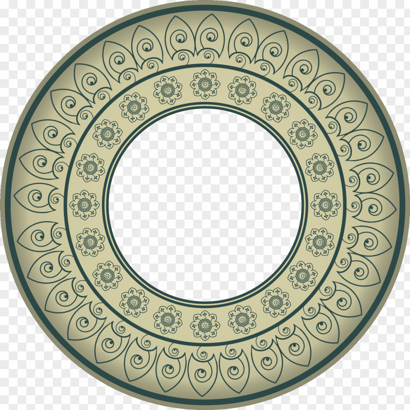 Flower Circle Frame Floral PNG