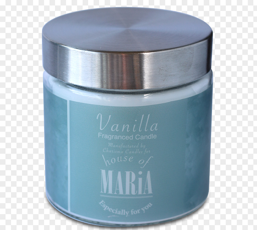 Fragrance Candle Cream Turquoise PNG