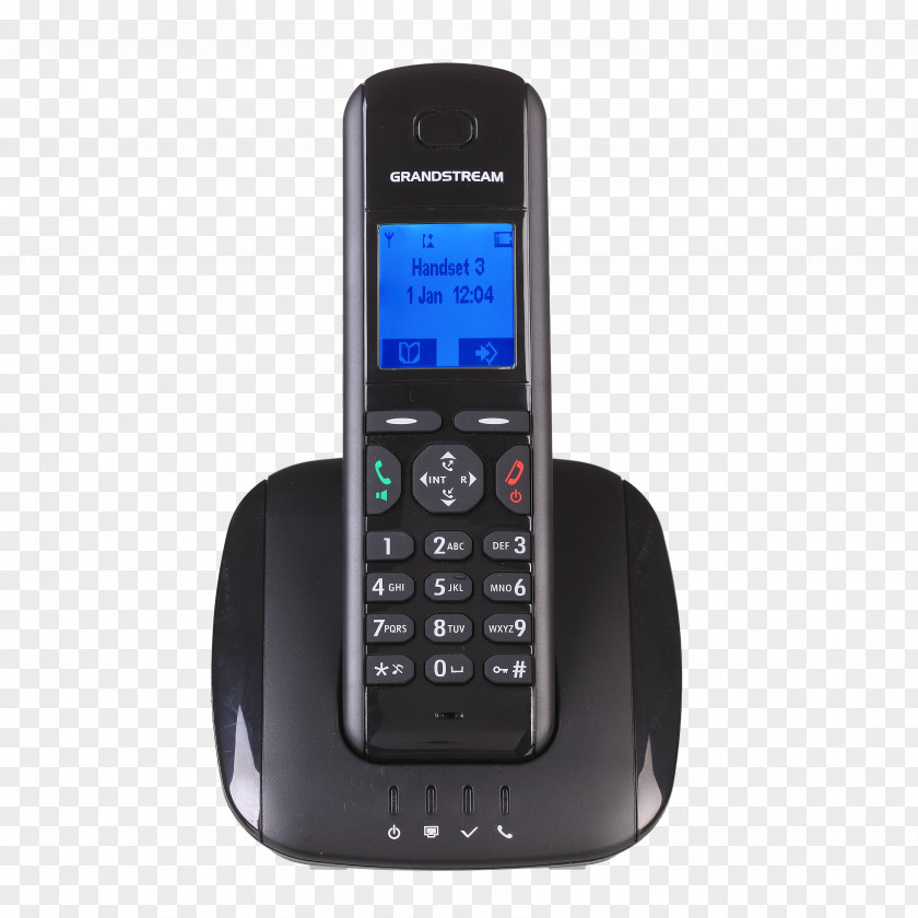 Phone Grandstream Networks Digital Enhanced Cordless Telecommunications Telephone VoIP Voice Over IP PNG