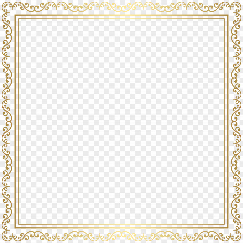 Border Frame Gold Transparent Clip Art Image PNG