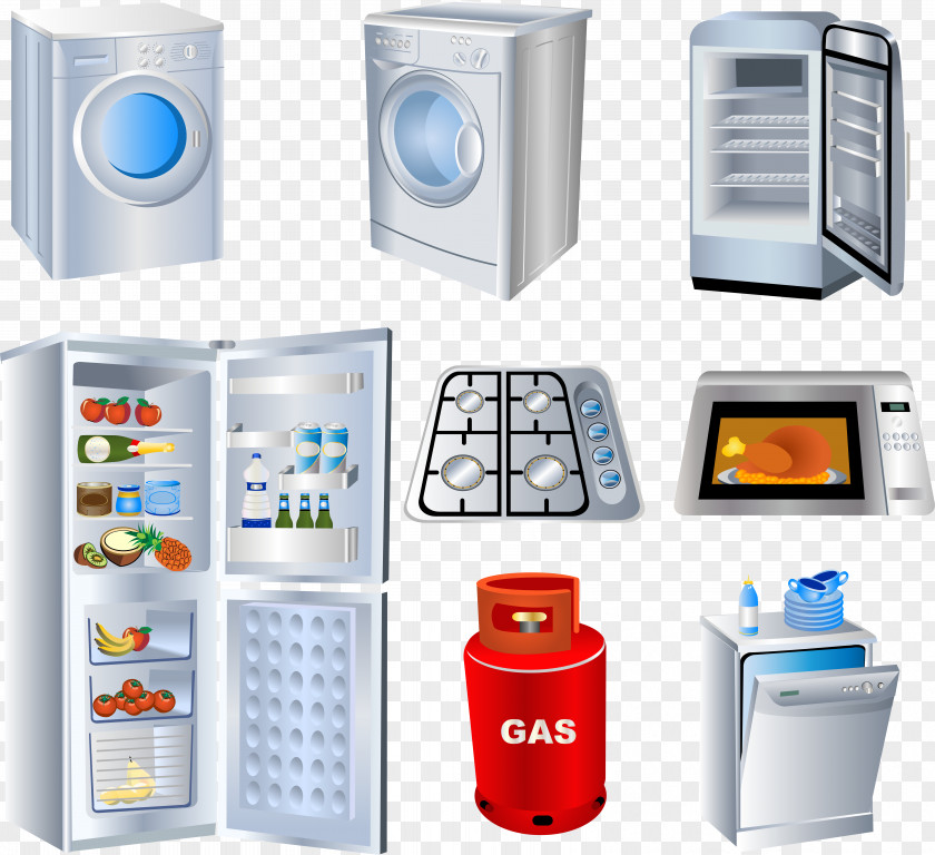 Refrigerator Kitchen Home Appliance Drawing PNG