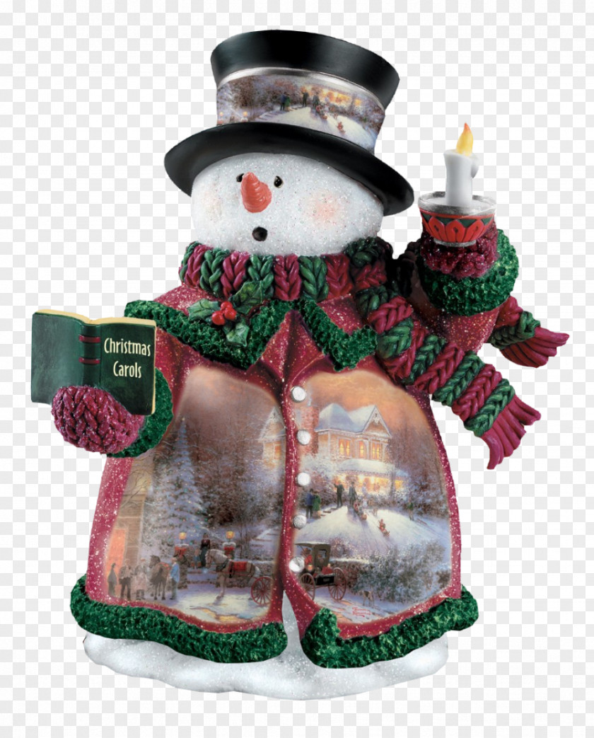 Snowman Santa Claus Sunday Evening Sleigh Ride Figurine Christmas PNG
