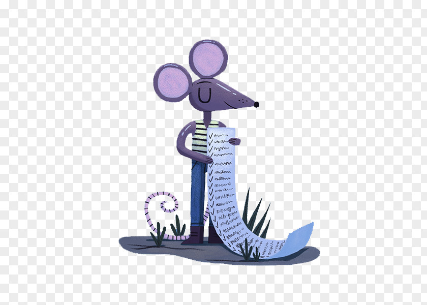 Cartoon Mouse Holding Orders Designer Illustration PNG