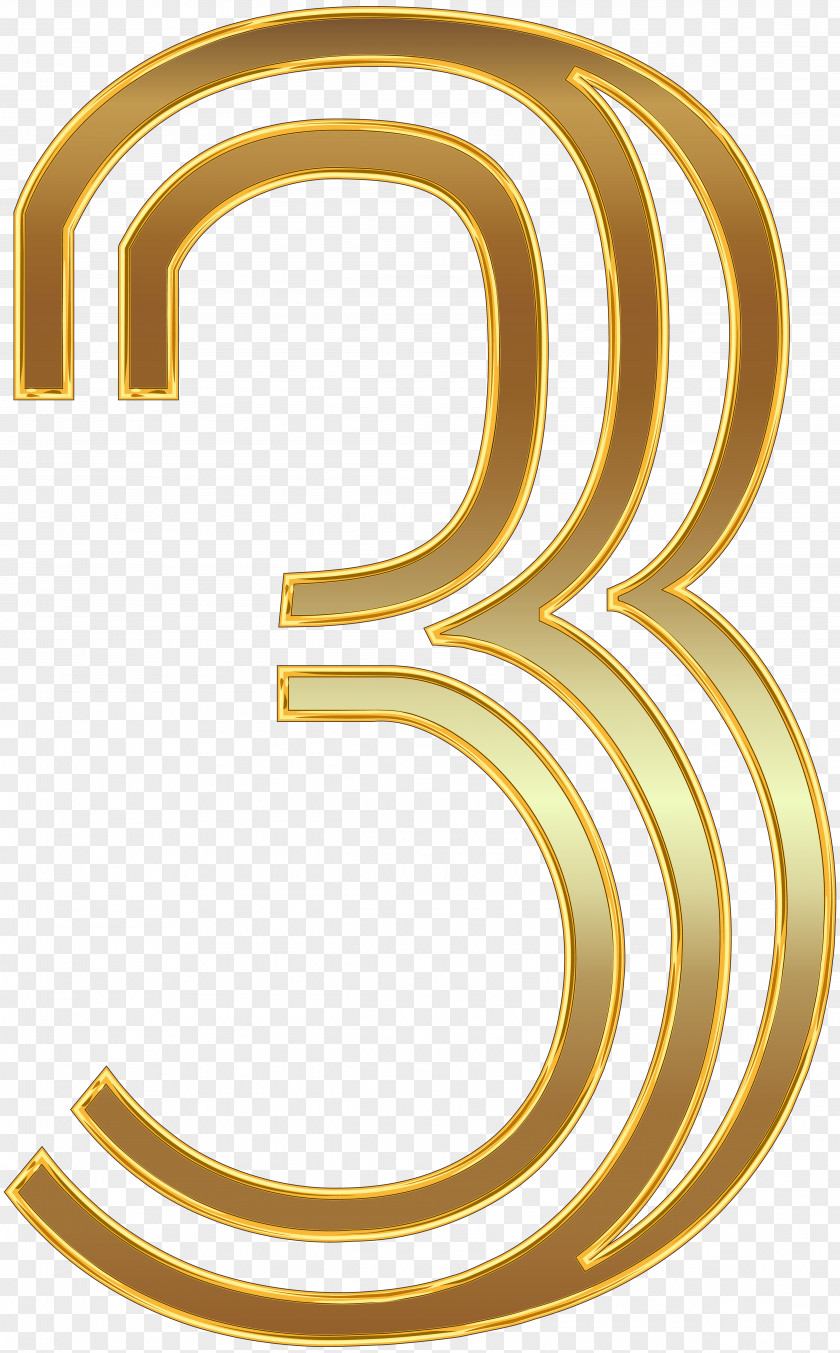 Number Gold Clip Art PNG