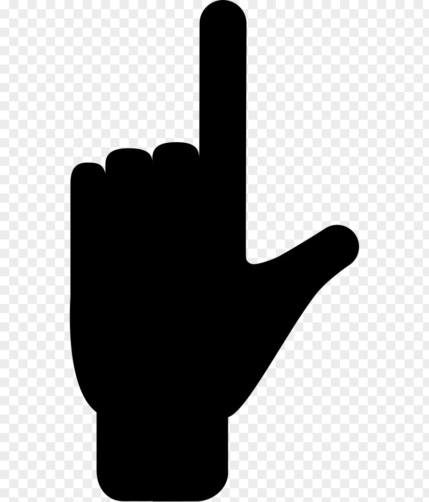 Silhouette Thumb Line White Clip Art PNG