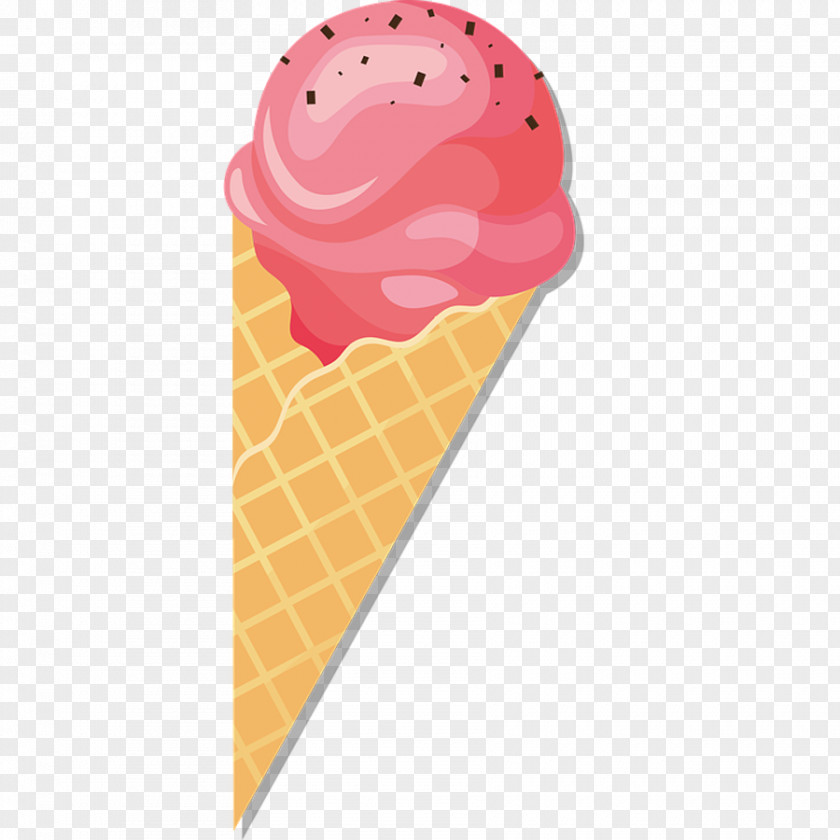 Strawberry Ice Cream Waffle PNG