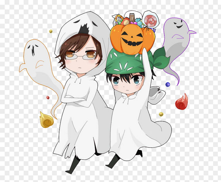 Wearing A White Robe Child Halloween PNG