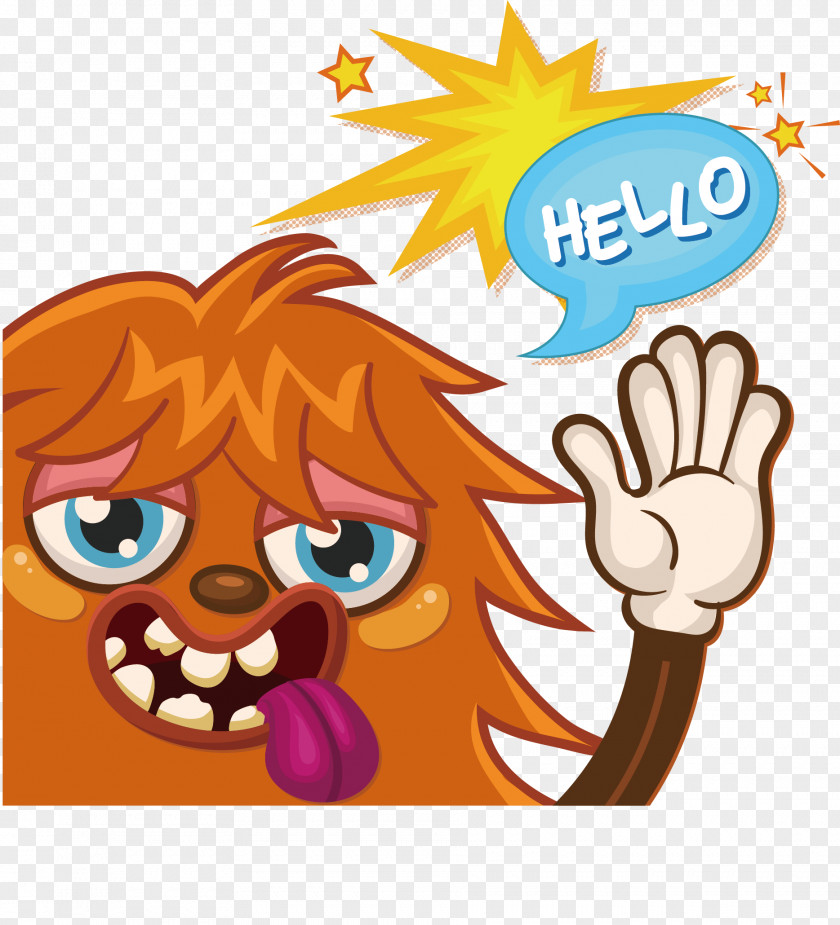 A Little Monster Greeted By Vector Download PNG