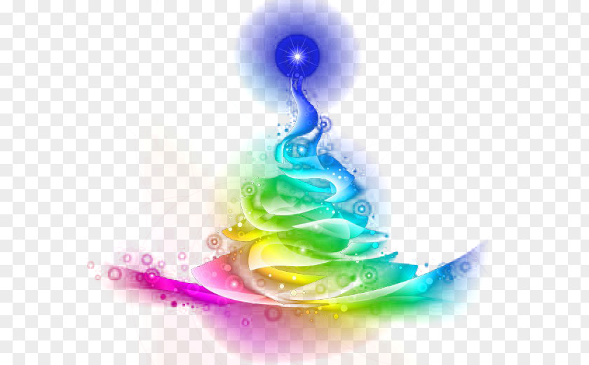 Color Abstract Christmas Tree Light PNG