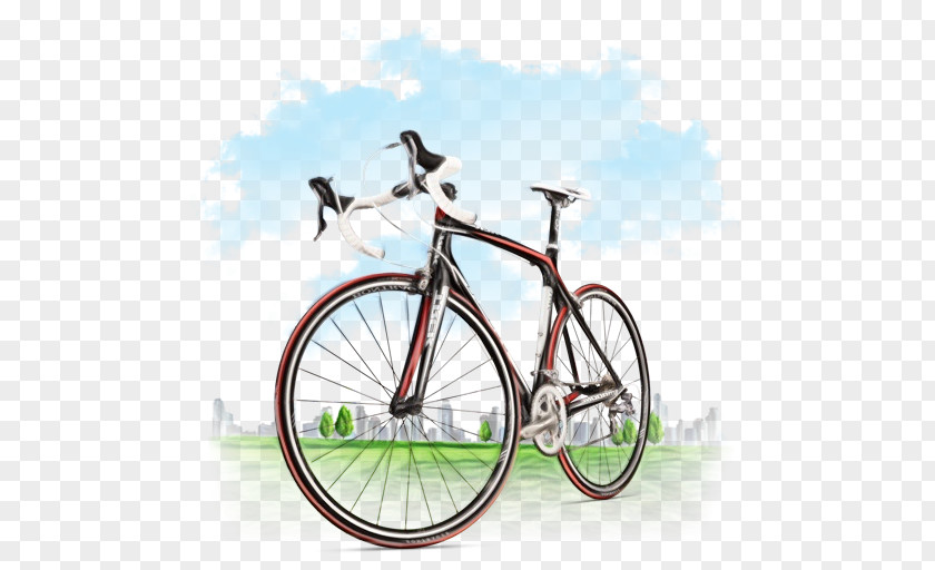 Road Cycling Steel Watercolor Background Frame PNG