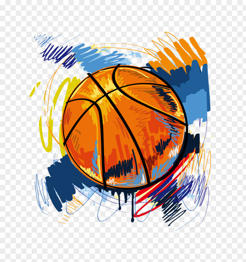 Basketball T-shirt Graffiti Illustration PNG