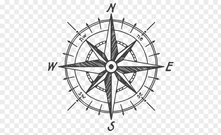Compass Drawing Transparent Background Rose North Transparency PNG