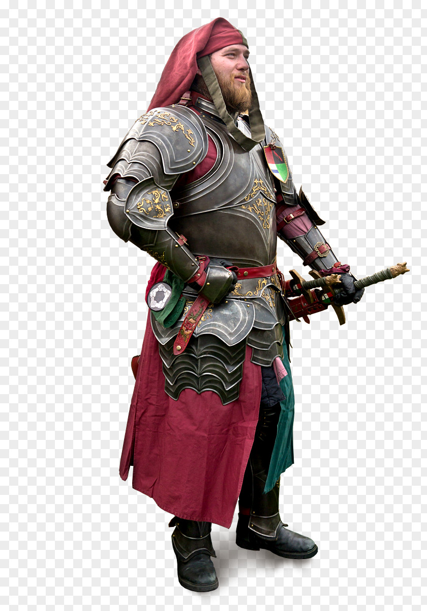 LARP Armor Baron Steel Body Costume Live Action Role-playing Game PNG