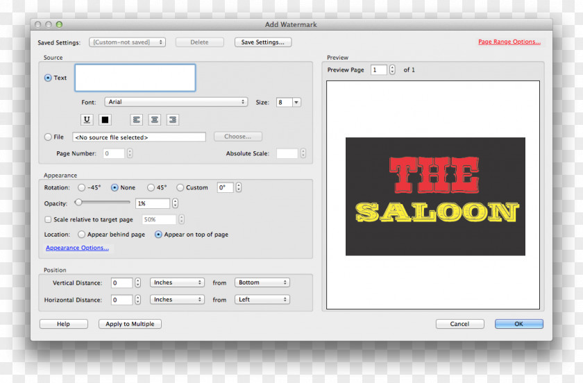 Adobe Acrobat PDF Watermark Font PNG