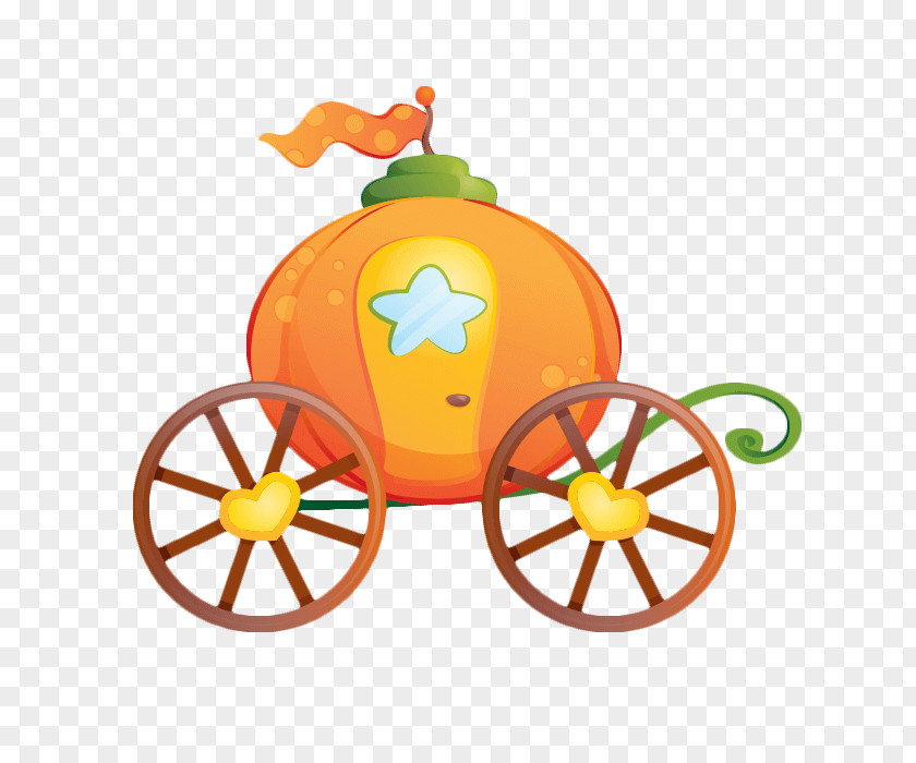 Cartoon Pumpkin Carriage Cinderella Sticker Clip Art PNG