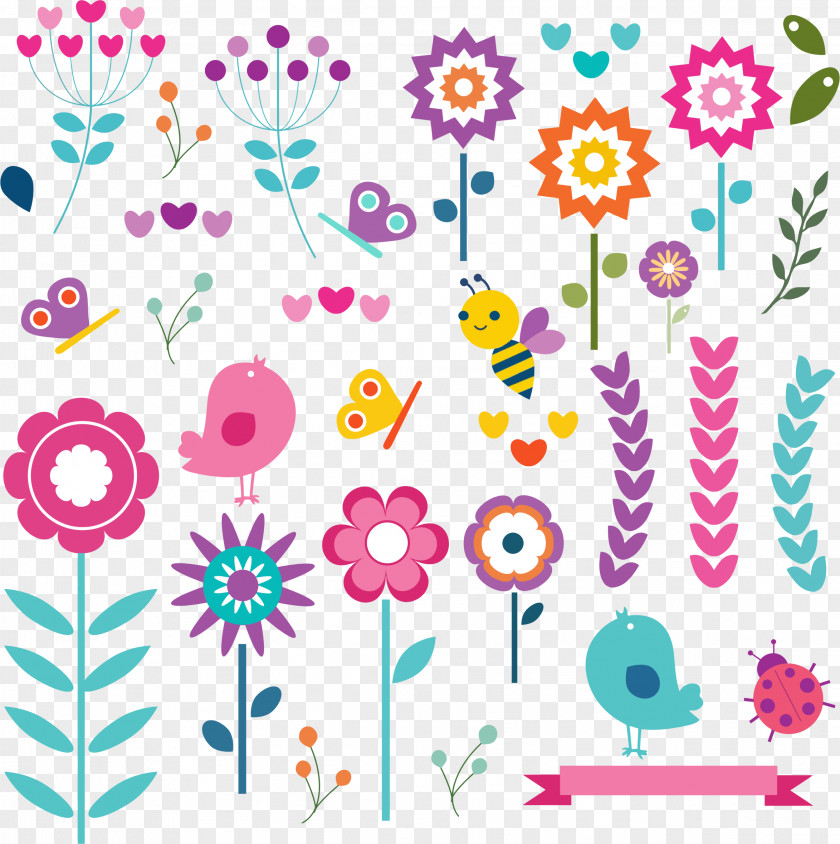 Flower Bird Floral Design Clip Art Openclipart Free Content Illustration PNG