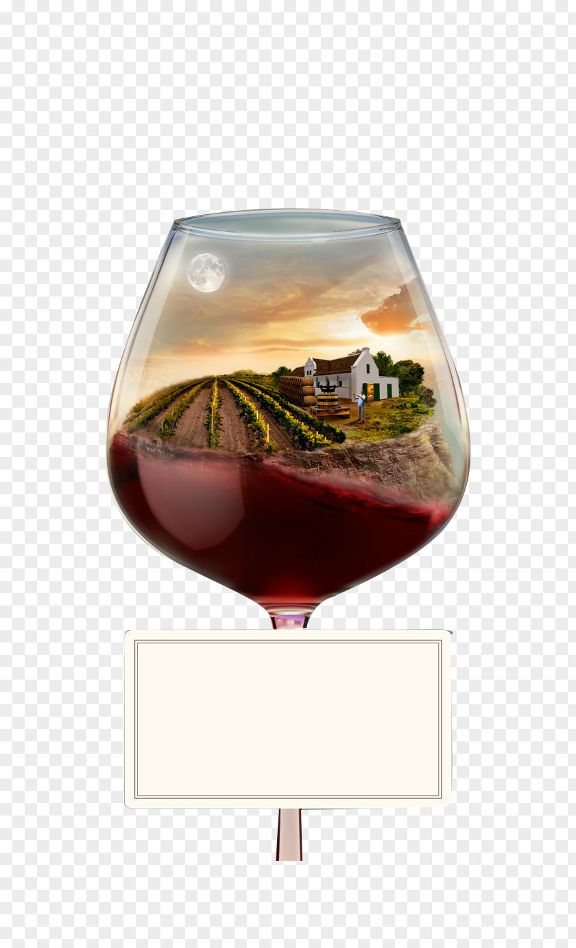 Glass Of Views Red Wine Iced Tea Drink PNG