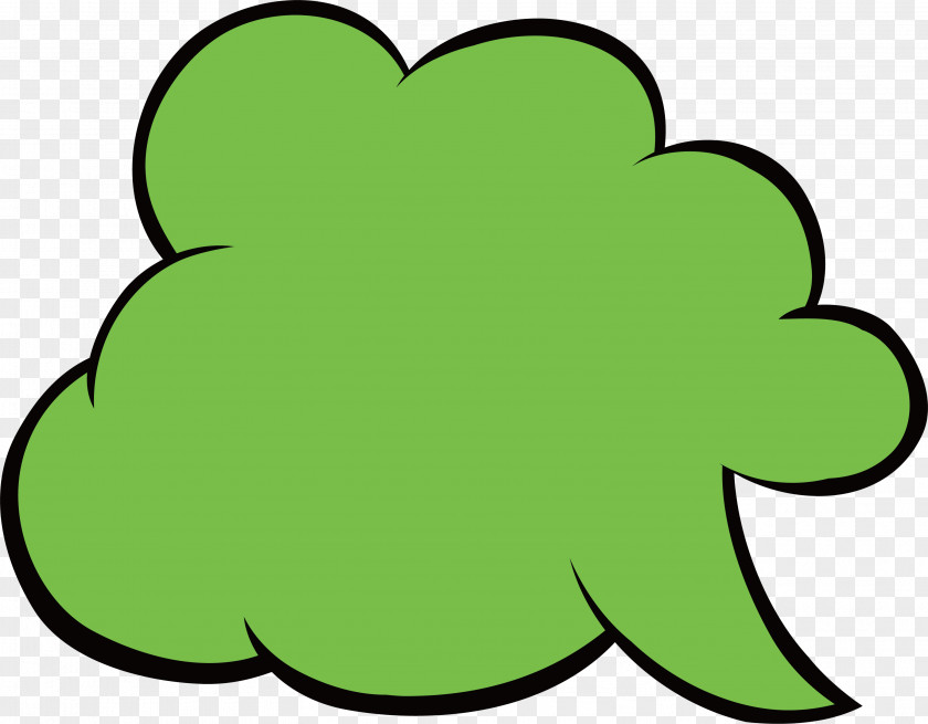 Green Cloud Bubbles Clip Art PNG
