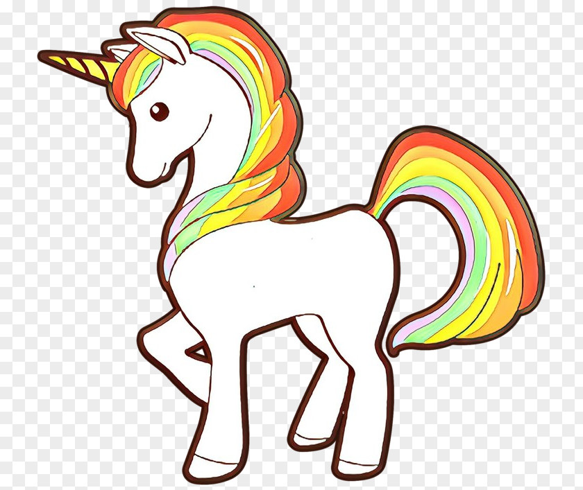 Pony Coloring Book Rainbow Line PNG