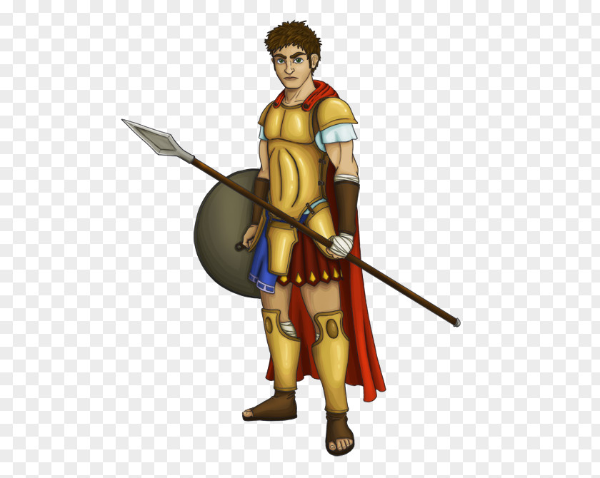Knight Cartoon Character Costume Design PNG